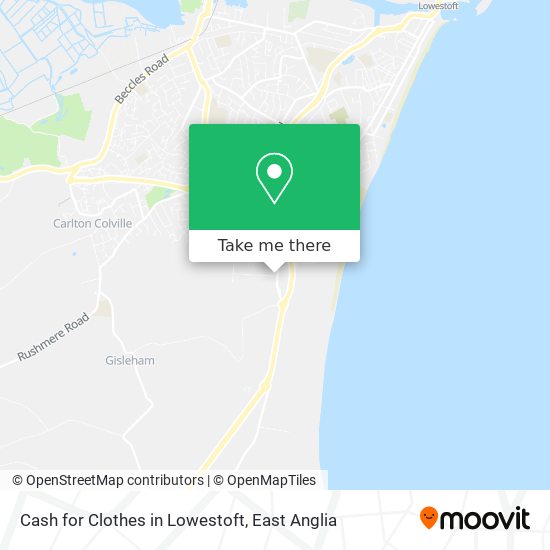 Cash for Clothes in Lowestoft map