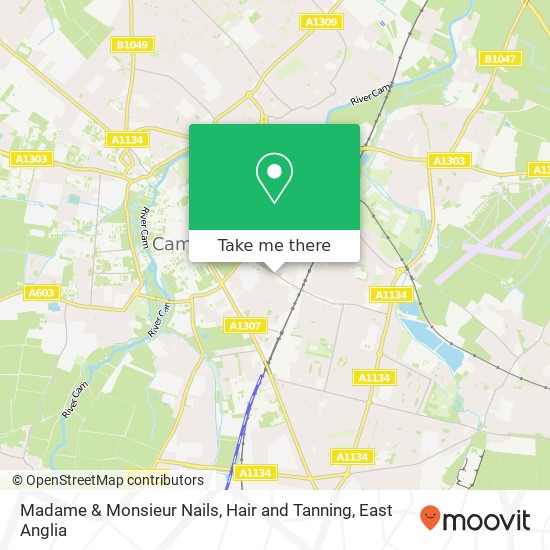 Madame & Monsieur Nails, Hair and Tanning, 76 Mill Road Cambridge Cambridge CB1 2AS map