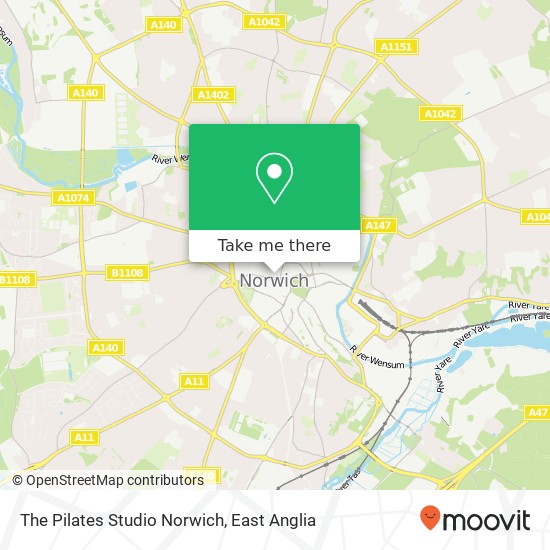 The Pilates Studio Norwich, Guildhall Hill Norwich Norwich NR2 1 map