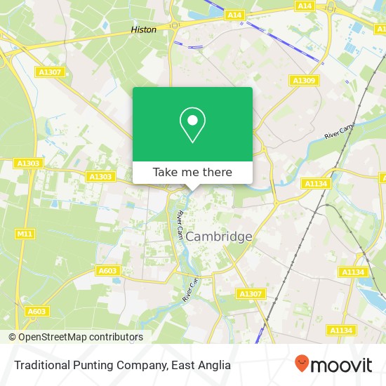 Traditional Punting Company, Quayside Cambridge Cambridge CB5 8 map