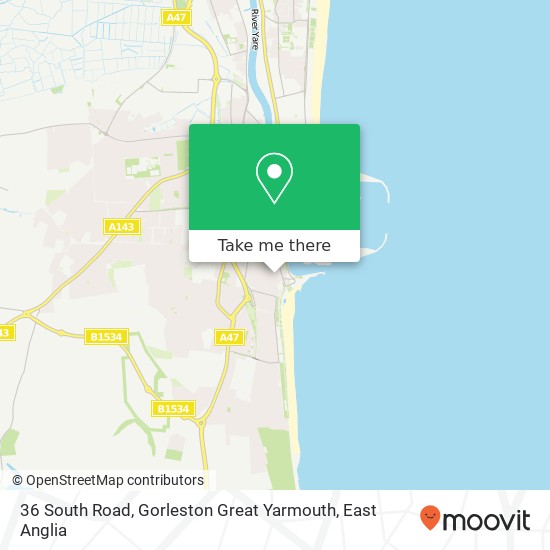 36 South Road, Gorleston Great Yarmouth map