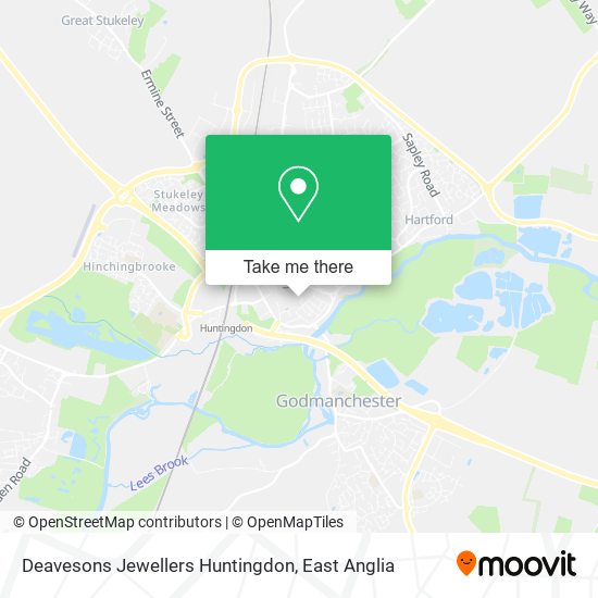 Deavesons Jewellers Huntingdon map