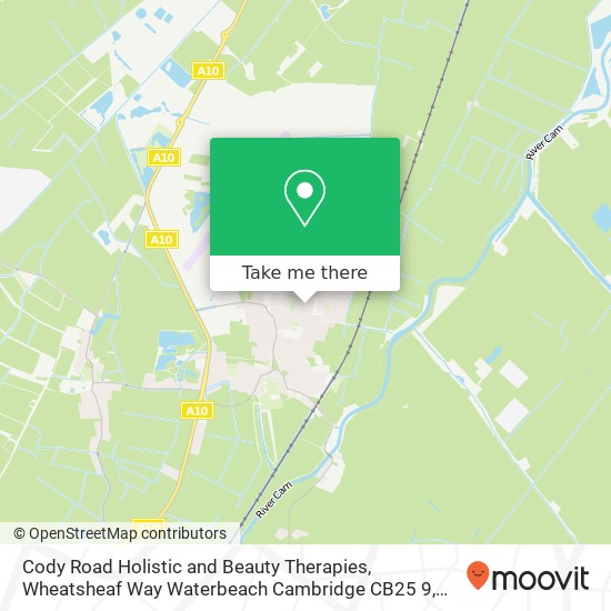 Cody Road Holistic and Beauty Therapies, Wheatsheaf Way Waterbeach Cambridge CB25 9 map