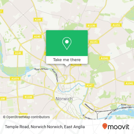 Temple Road, Norwich Norwich map