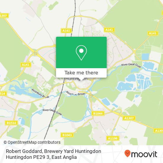 Robert Goddard, Brewery Yard Huntingdon Huntingdon PE29 3 map
