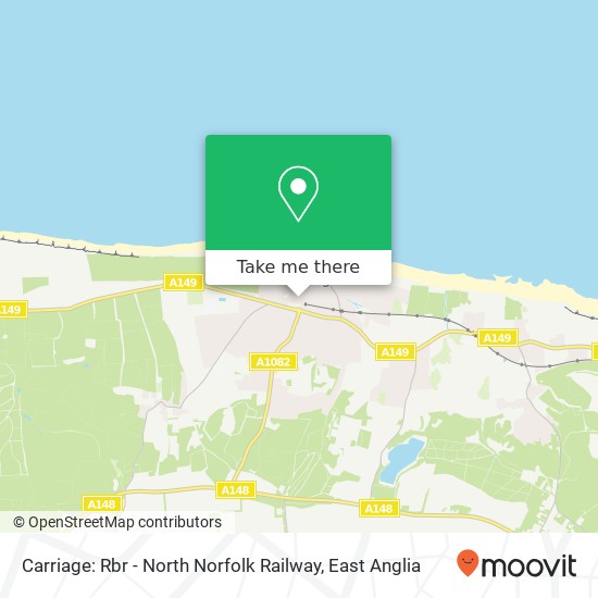 Carriage: Rbr - North Norfolk Railway, Waterbank Road Sheringham map