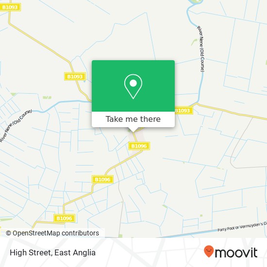 High Street, Benwick March map