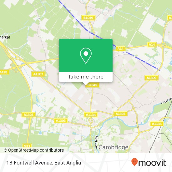 18 Fontwell Avenue, Cambridge Cambridge map