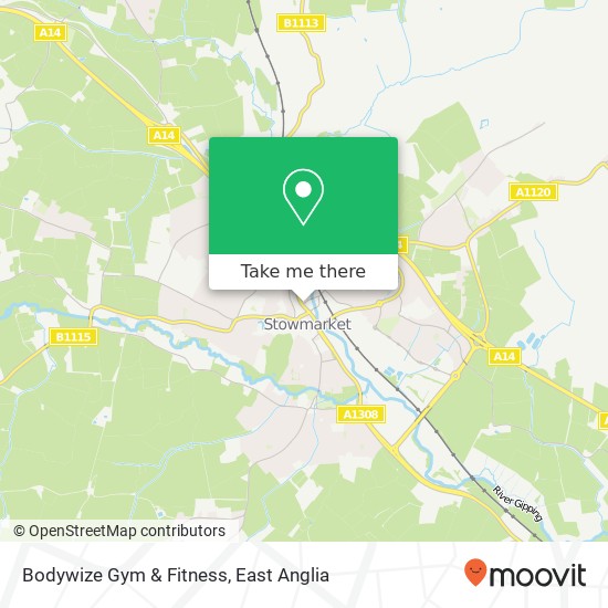 Bodywize Gym & Fitness, Stowmarket Stowmarket map