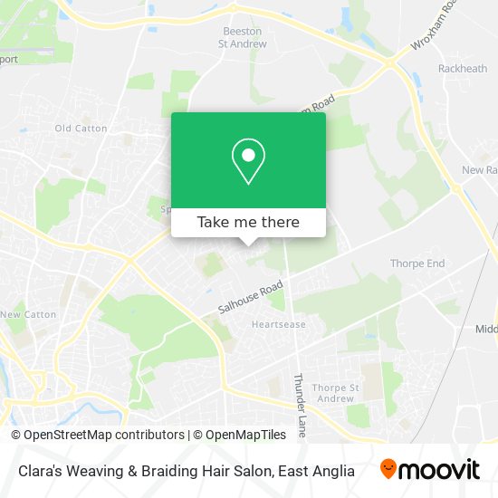 Clara's Weaving & Braiding Hair Salon map