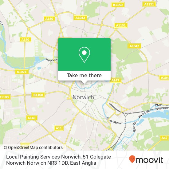 Local Painting Services Norwich, 51 Colegate Norwich Norwich NR3 1DD map