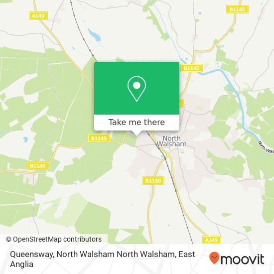Queensway, North Walsham North Walsham map