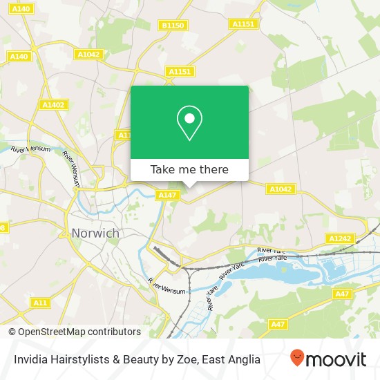 Invidia Hairstylists & Beauty by Zoe map