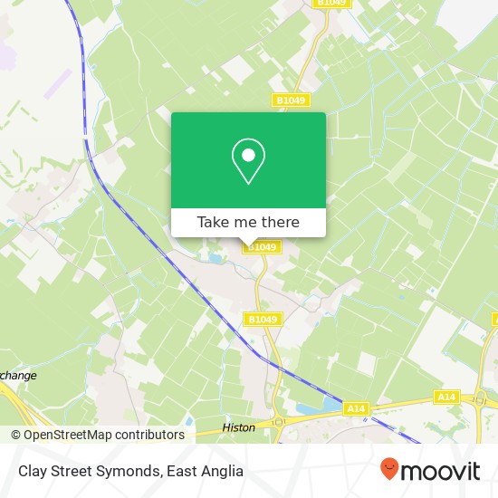 Clay Street Symonds, Histon Cambridge map