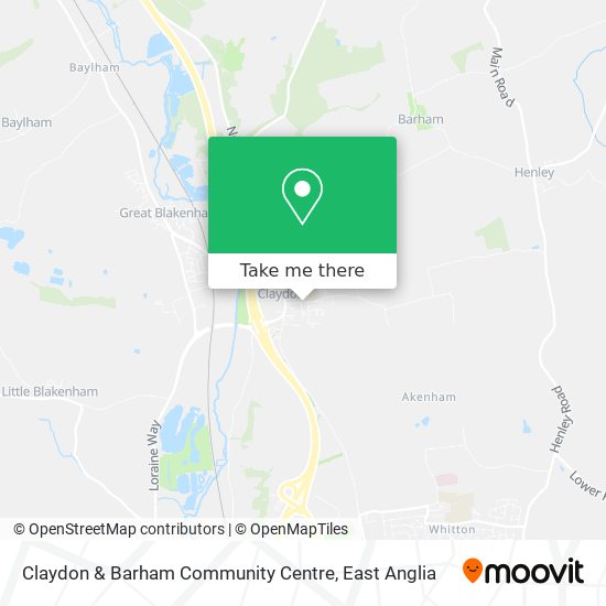 Claydon & Barham Community Centre map