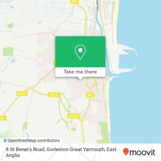 8 St Benet's Road, Gorleston Great Yarmouth map