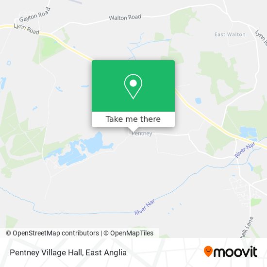 Pentney Village Hall map