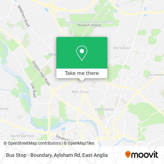 Bus Stop - Boundary, Aylsham Rd map