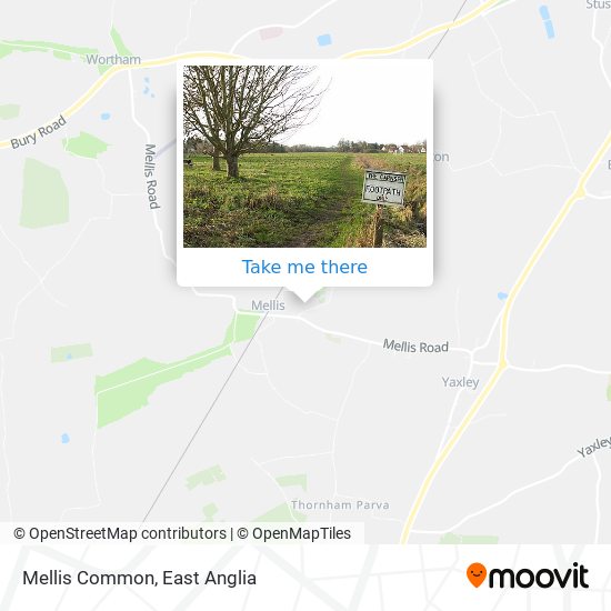 Mellis Common map