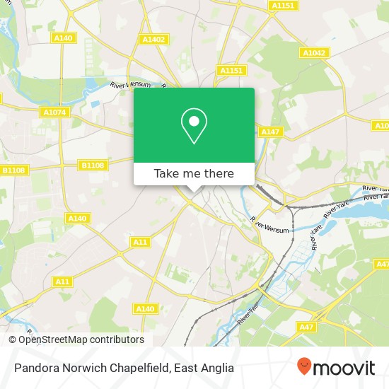 Pandora Norwich Chapelfield map