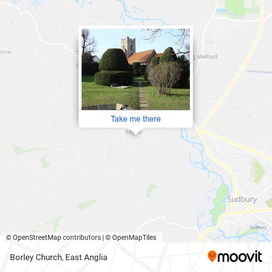 Borley Church map