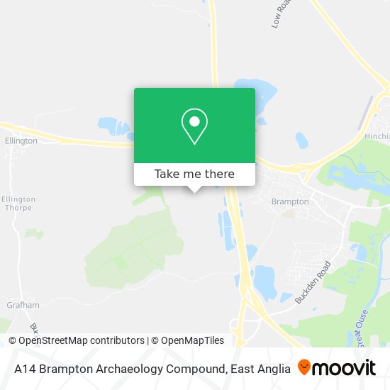 A14 Brampton Archaeology Compound map