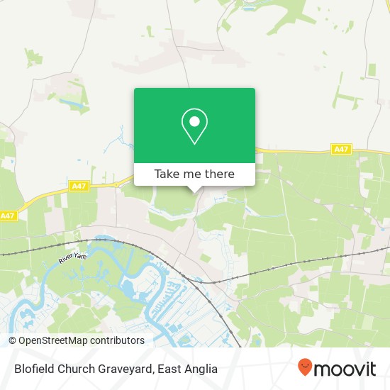 Blofield Church Graveyard map