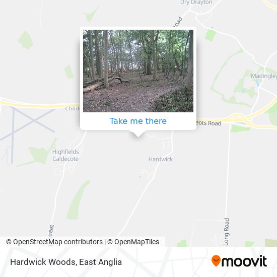 Hardwick Woods map