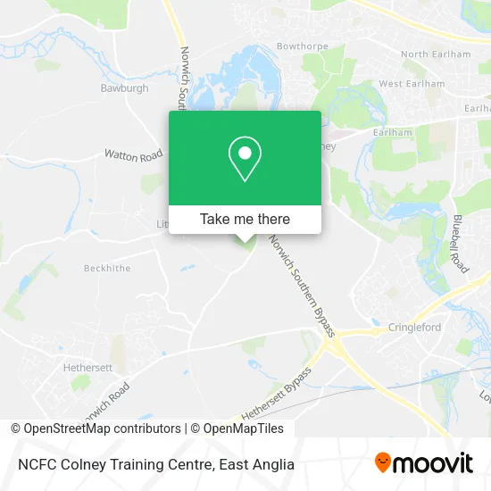 NCFC Colney Training Centre map
