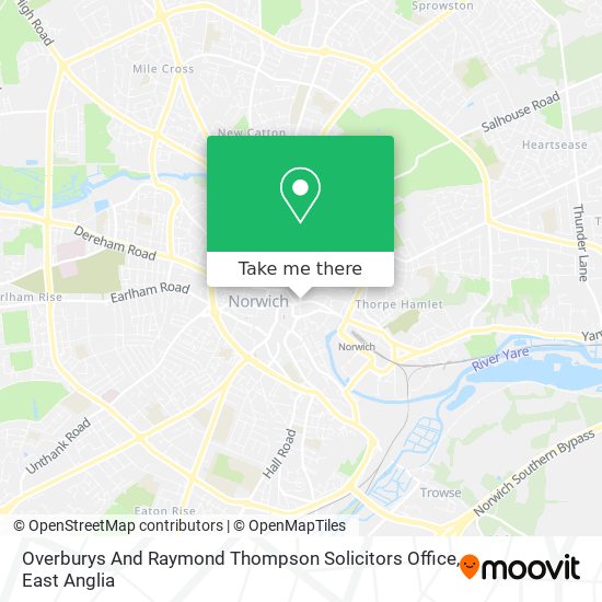 Overburys And Raymond Thompson Solicitors Office map