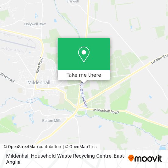 Mildenhall Household Waste Recycling Centre map