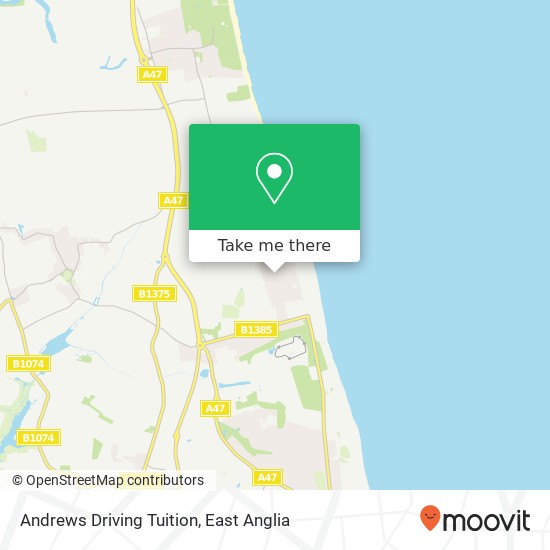 Andrews Driving Tuition map