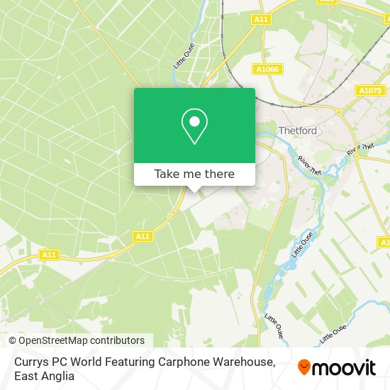 Currys PC World Featuring Carphone Warehouse map