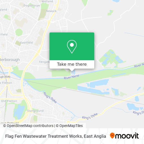 Flag Fen Wastewater Treatment Works map
