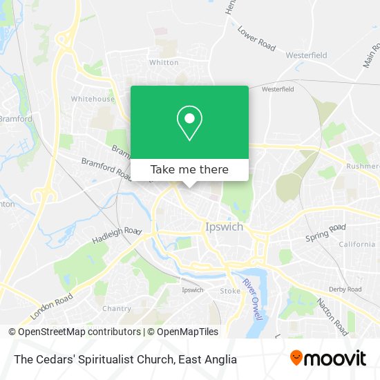 The Cedars' Spiritualist Church map