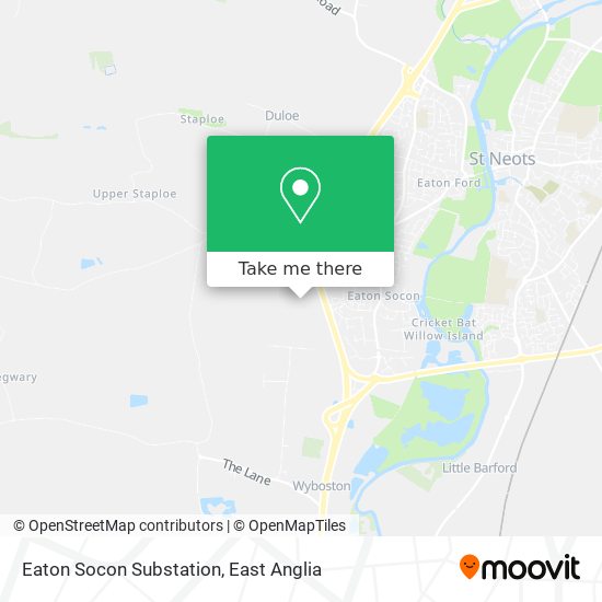 Eaton Socon Substation map