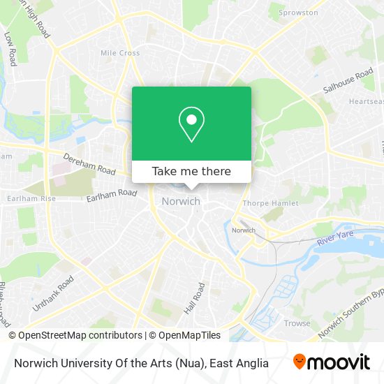 Norwich University Of the Arts (Nua) map