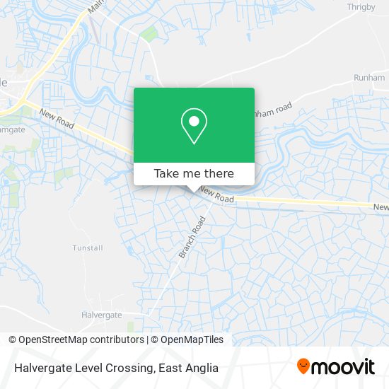 Halvergate Level Crossing map