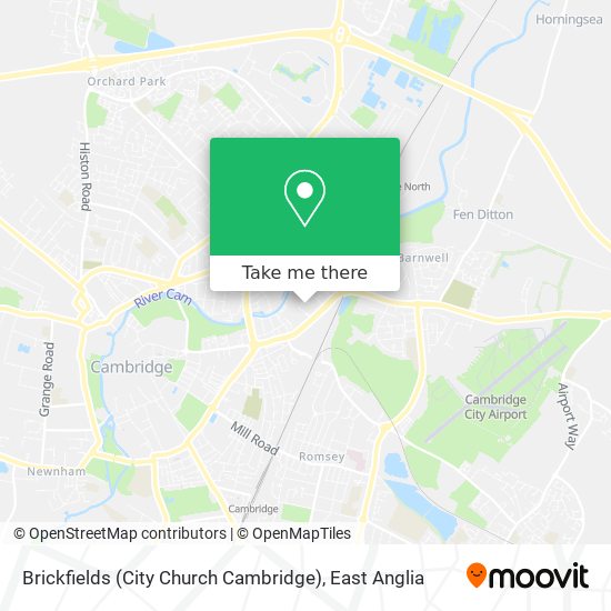 Brickfields (City Church Cambridge) map