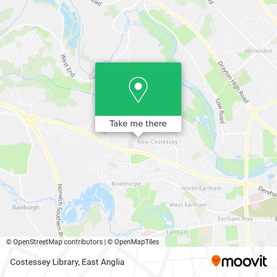 Costessey Library map