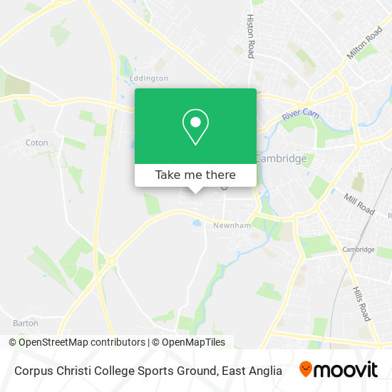 Corpus Christi College Sports Ground map