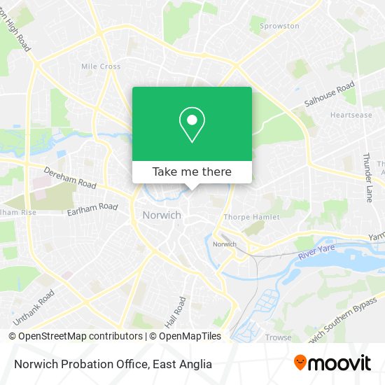 Norwich Probation Office map