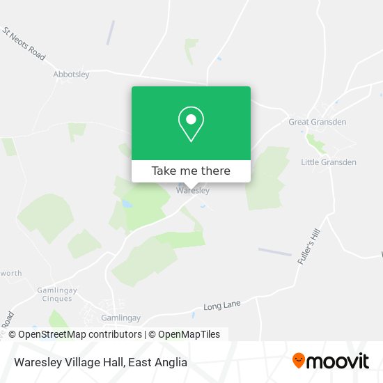 Waresley Village Hall map