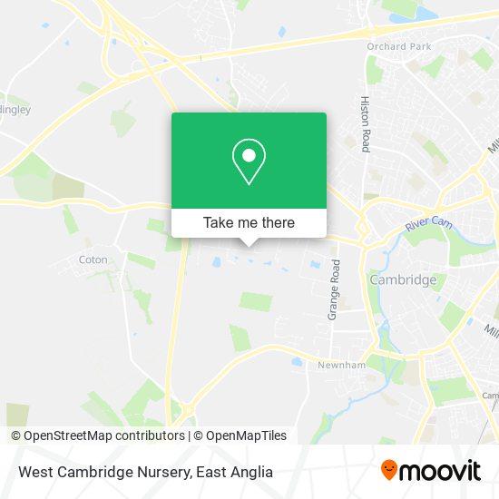 West Cambridge Nursery map