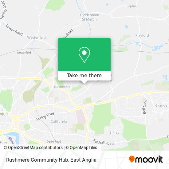 Rushmere Community Hub map