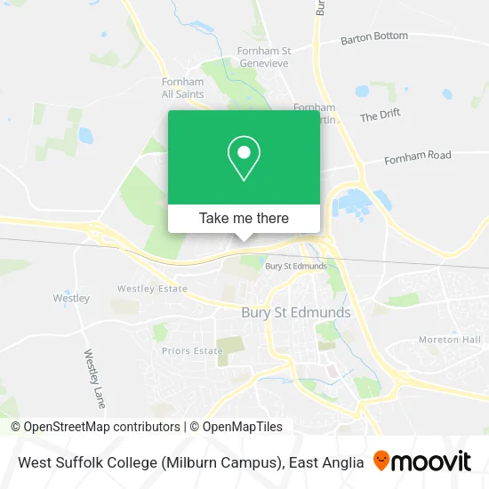 West Suffolk College (Milburn Campus) map