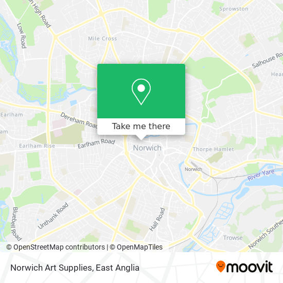 Norwich Art Supplies map