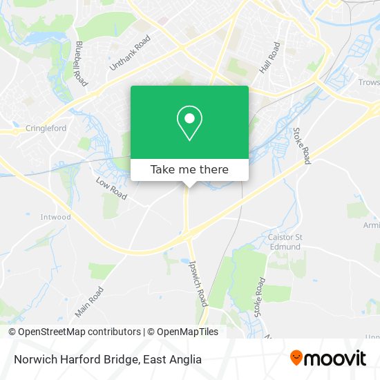 Norwich Harford Bridge map