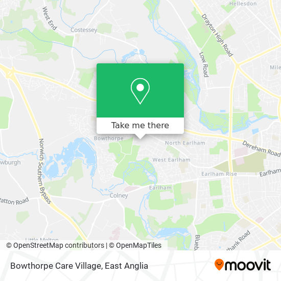 Bowthorpe Care Village map
