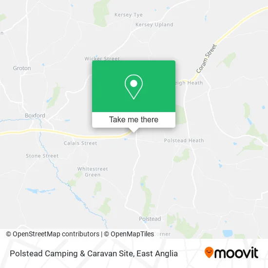 Polstead Camping & Caravan Site map